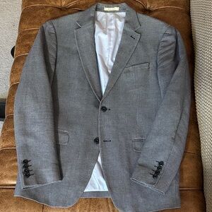 Classic Blue Patterned Men's Blazer